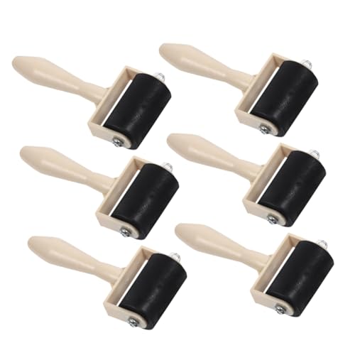 ULDIGI 6 Stück Teiliges Gummiwalzen für Basteln Stempeln Prägen Vielseitige Druckwerkzeuge aus Robustem Kunststoff und Gummi für Kreative Kunstprojekte ULDIGI 6 Stück Teiliges Gummiwalzen für Basteln Stempeln Prägen Vielseitige Druckwerkzeuge aus Robustem Kunststoff und Gummi für Kreative Kunstprojekte von ULDIGI