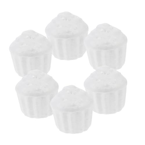 ULDIGI 6 Stück Teiliges Schaummodell für Cupcakes Kleine Styropor Kuchen Dummy Leichtes DIY Bastelmaterial mit Glatter Oberfläche zum Bemalen und Dekorieren Weiß ULDIGI 6 Stück Teiliges Schaummodell für Cupcakes Kleine Styropor Kuchen Dummy Leichtes DIY Bastelmaterial mit Glatter Oberfläche zum Bemalen und Dekorieren Weiß von ULDIGI