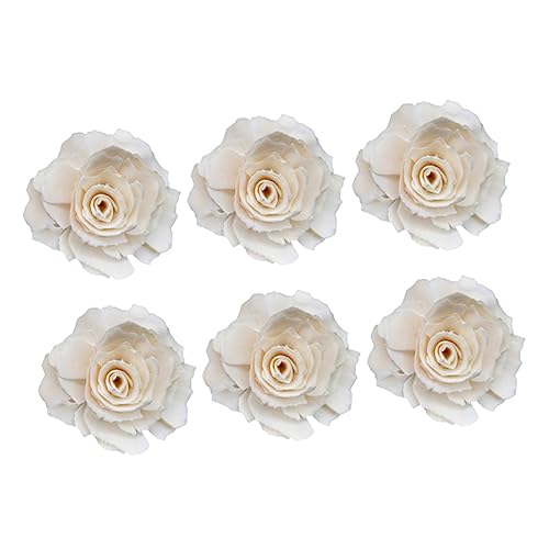 ULDIGI 6stücke Duft Diffusor Mit Getrockneten Pfingstrosen-Blumen Natürliche Aroma-diffusoren Für Ätherische Öle Weiß von ULDIGI