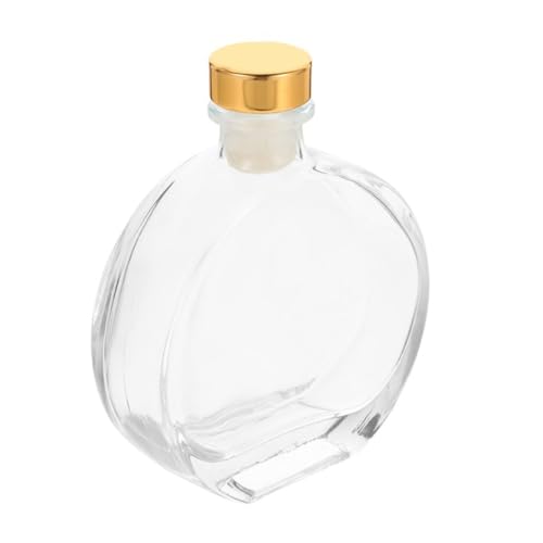 ULDIGI Ätherische Öle Diffuser Flasche aus Glas Nachfüllbar Transparent mit Goldfarbenem Verschluss Dekorativ und Vielseitig für Zuhause Büro und Hotel Große Kapazität für Angenehme von ULDIGI