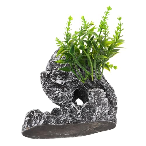 ULDIGI Aquarium Dekoration Künstlicher Felsen Landschaftsfelsen Langlebig Fördert Fischgesundheit Versteck Höhle für Kleine Fische Garnelen Spiel Aquarium Ornament von ULDIGI