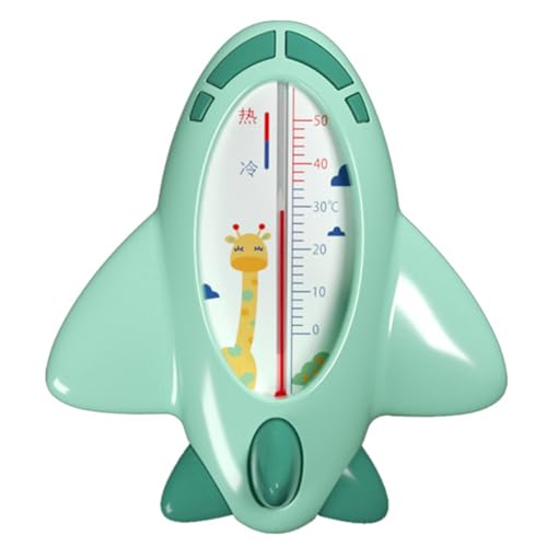 ULDIGI Badewannenthermometer Grün Cartoon Flugzeugform PP Material Langlebig Bruchsicher Sicher für Neugeborene Genauen Wassertemperaturmessung von ULDIGI