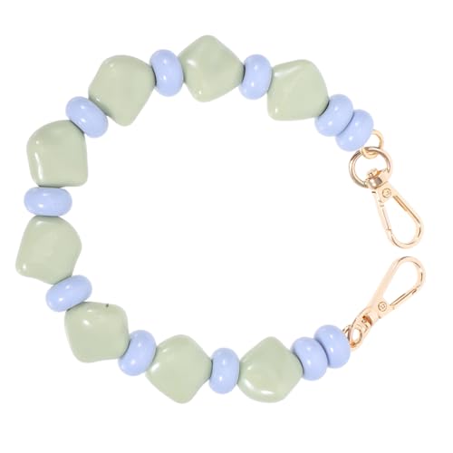 ULDIGI Beaded Bag Handle Tragegriff Ersatzhenkel Handtaschen Elegant Acryl Perlen Kurzgriff Tragbar Für Handtasche Tote Luggage Zubehör Hellgrün von ULDIGI