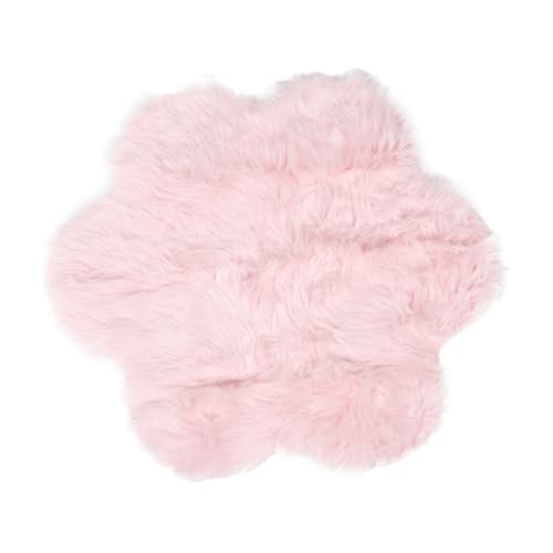 ULDIGI Blumenförmiger Flauschiger Teppich Rosa Warm Schlafzimmer Bettseitenmatte Kuscheliger Langflor Teppich für Mädchenzimmer und Kinderzimmer Fußkomfort ULDIGI Blumenförmiger Flauschiger Teppich Rosa Warm Schlafzimmer Bettseitenmatte Kuscheliger Langflor Teppich für Mädchenzimmer und Kinderzimmer Fußkomfort von ULDIGI