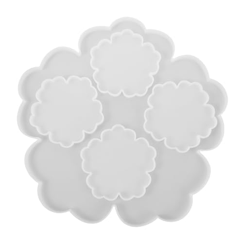 ULDIGI Blumentablett Formen Silikon Blumenformen Epoxidharzform Silikon Blumenformen Blumenform Tablett Blumenbecher Mattenformen Harz Blumentablett von ULDIGI