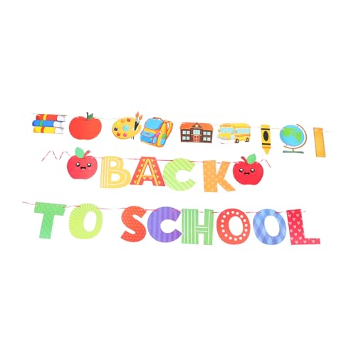 ULDIGI Buntes Back To School Papierbanner Set mit Alphabetgirlande Leichte Montage Vielseitige Klassenzimmer und Partydekoration für Ersten Schultag und Schulanfangsfeiern ULDIGI Buntes Back To School Papierbanner Set mit Alphabetgirlande Leichte Montage Vielseitige Klassenzimmer und Partydekoration für Ersten Schultag und Schulanfangsfeiern von ULDIGI