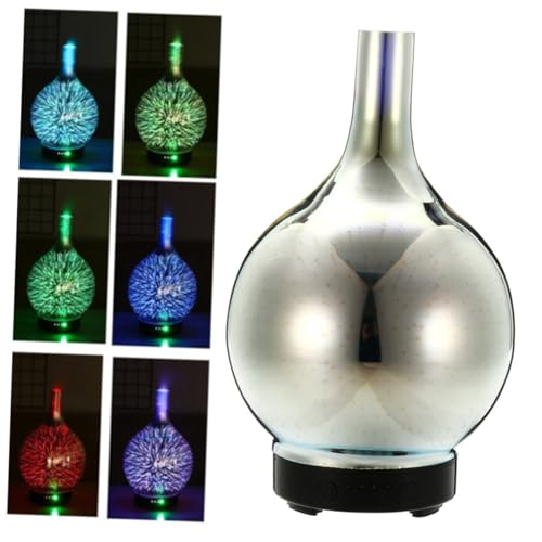 ULDIGI Glas Aromatherapie Diffuser mit Farbwechsel LED Licht Ätherische Öle Aroma Luftbefeuchter Kühler Nebel Nachtlichtfunktion Feuchtigkeitsspendend für Trockene Haut und Raumluft ULDIGI Glas Aromatherapie Diffuser mit Farbwechsel LED Licht Ätherische Öle Aroma Luftbefeuchter Kühler Nebel Nachtlichtfunktion Feuchtigkeitsspendend für Trockene Haut und Raumluft von ULDIGI