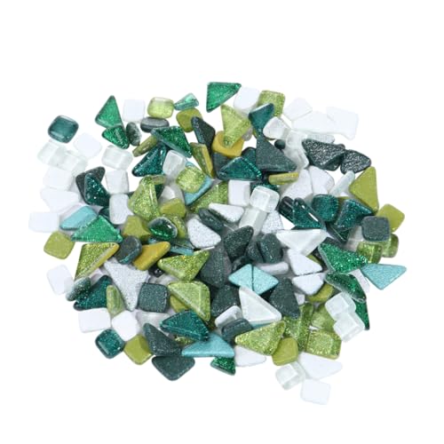 ULDIGI Glitzernde Unregelmäßige Kristallsteine Grün Weiß Langlebige Glatte DIY Mosaiksteine aus Hitze und Feuchtigkeitsbeständigem Material für Basteln und Heimdekoration ULDIGI Glitzernde Unregelmäßige Kristallsteine Grün Weiß Langlebige Glatte DIY Mosaiksteine aus Hitze und Feuchtigkeitsbeständigem Material für Basteln und Heimdekoration von ULDIGI