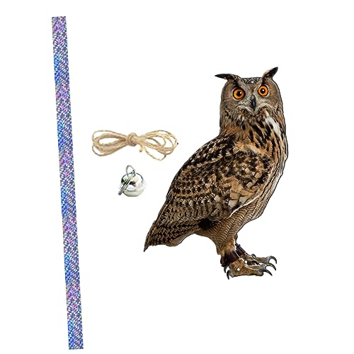 ULDIGI 1satz Hängende Katzenschreck-Eule Mit Glöckchen Für Garten Und Außenbereich Dekoration Vogelabwehr Jute-Schnur Und Reflektierendes Band Für Zäune Und von ULDIGI