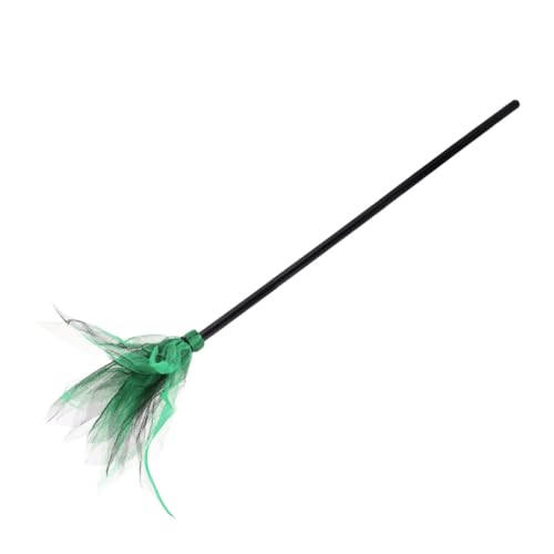 ULDIGI Halloween Hexenbesen Grün Verstellbar Kostümzubehör für Halloween Party Cosplay Erwachsene Langlebig Robust für Deko und Gruselige Anlässe von ULDIGI