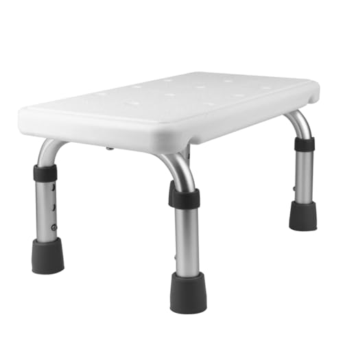ULDIGI Höhenverstellbarer Duschhocker aus Robustem Aluminiumlegierung Leichter Badstuhl mit Weißem Kunststoffsitz und Ablauflöchern rutschfeste Pe fußpads Einfach Zufällige Farbe ULDIGI Höhenverstellbarer Duschhocker aus Robustem Aluminiumlegierung Leichter Badstuhl mit Weißem Kunststoffsitz und Ablauflöchern rutschfeste Pe fußpads Einfach Zufällige Farbe von ULDIGI