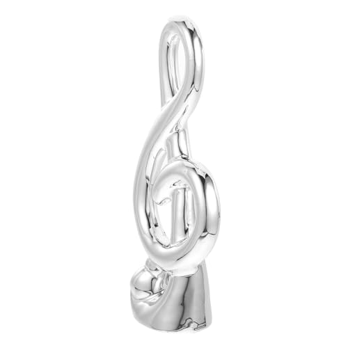 ULDIGI Keramik Musiknoten Deko Skulptur Silber Abstrakte Tischdekoration für Wohnzimmer Schlafzimmer Büro Kleine Keramische Kunstfigur als Geschenk für Hochzeit Geburtstag Weihnachten ULDIGI Keramik Musiknoten Deko Skulptur Silber Abstrakte Tischdekoration für Wohnzimmer Schlafzimmer Büro Kleine Keramische Kunstfigur als Geschenk für Hochzeit Geburtstag Weihnachten von ULDIGI