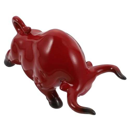 ULDIGI Keramik Ox Figur Rot Dekorative Glücksbringer Deko für Schreibtisch Langlebiges Ox Schmuckstück Kompakt und Platzsparend für Silvester und Festtagsdeko ULDIGI Keramik Ox Figur Rot Dekorative Glücksbringer Deko für Schreibtisch Langlebiges Ox Schmuckstück Kompakt und Platzsparend für Silvester und Festtagsdeko von ULDIGI