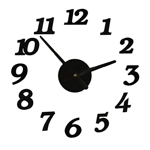 ULDIGI Digitale Wanduhr Für Wohnzimmer Und Schlafzimmer Rahmenlose Wanduhr Mit Stiller Uhrwerk Dekorative Wanddekoration von ULDIGI