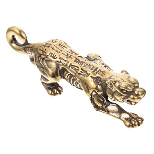 ULDIGI Kupferner Tiger Ornament Klein Kompakt Desktop Deko Filigrane Handwerkskunst Langlebig Einzigartig Wohnraumdeko Feng Shui Figur von ULDIGI