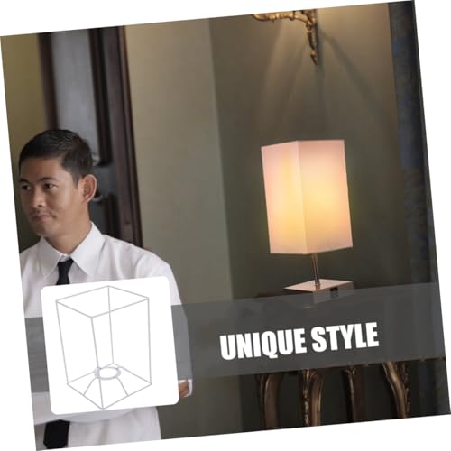 ULDIGI Lampenschirm Gestell DIY Lampenrahmen Lampenschirmhalter für Pendelleuchte und Tischlampe Quadratisch Handgefertigt Vielseitig und Einfach zu Montieren von ULDIGI