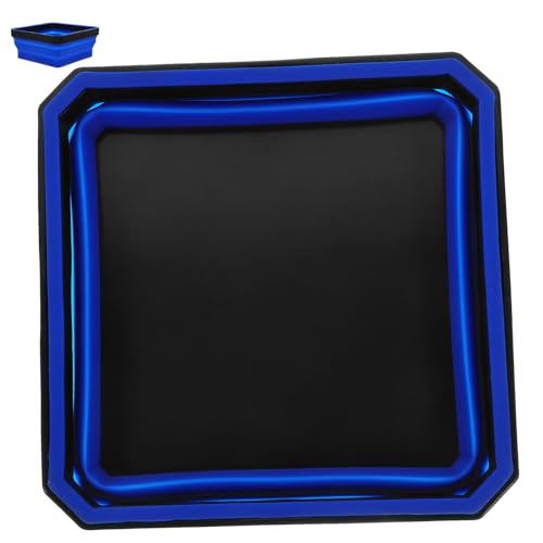 ULDIGI Magnetische Faltbare Silikon Schale für Schrauben und Kleinteile Kompakter Organizer für Hardware Robuste Magnetische Aufbewahrungsschale für Werkzeuge und Zubehör Blaue Faltbare von ULDIGI