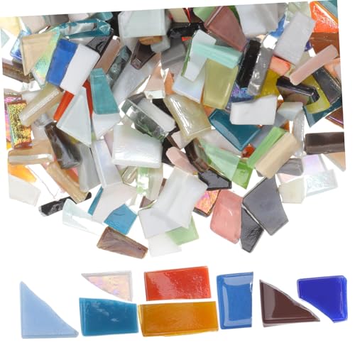 ULDIGI Mosaik Glasstücke Bunt Teilig Irreguläre Glas Mosaiksteine zum Basteln DIY Dekoration Schmuckherstellung Kreative Kunstgestaltung von ULDIGI