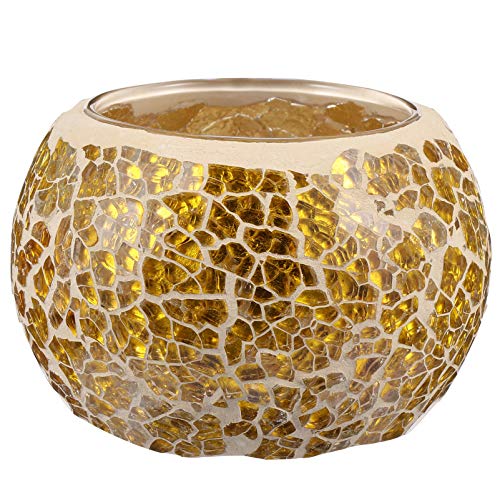 ULDIGI Schicke Kerzenhalter aus goldenem Mosaikglas für Freunde Exquisite Handwerkskunst ULDIGI Schicke Kerzenhalter aus goldenem Mosaikglas für Freunde Exquisite Handwerkskunst von ULDIGI