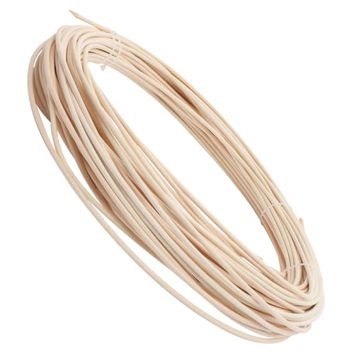 ULDIGI Natürliches Rattan Flechtmaterial Rund Möbel Korb DIY Flechtrolle Langlebiges Handwerksmaterial für Schränke Stühle Lampenschirme und Gartenmöbel Ersatz von ULDIGI