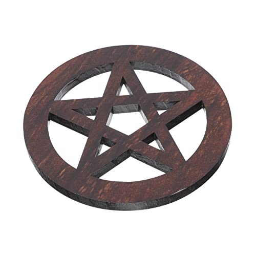 ULDIGI Holzernes Pentagramm-altartablett Rituale-altartuch Holz-Pentagramm-altartablett Pentagramm-Dekoration Zubehör Für Religiöse Rituale von ULDIGI