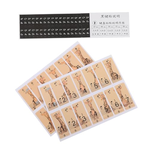 ULDIGI Piano Keyboard Aufkleber für Anfänger Abnehmbare Rückstandsfreie Klaviertasten Sticker Praktische Lernhilfe für Elektronische Orgel Leichte Passgenaue Musik Instrument Supplies ULDIGI Piano Keyboard Aufkleber für Anfänger Abnehmbare Rückstandsfreie Klaviertasten Sticker Praktische Lernhilfe für Elektronische Orgel Leichte Passgenaue Musik Instrument Supplies von ULDIGI