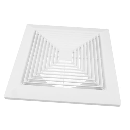 ULDIGI Quadratischer Deckenlüfterabdeckung mit Federmechanismus Ersatzgitter für Badezimmer Wandlüfter Luftauslass-diffusor aus Langlebigem Kunststoff Einfache Montage Vielseitig von ULDIGI