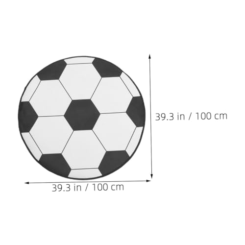 ULDIGI Runder Fußballteppich Weicher Polyesterbodenbelag Rutschfestes Kinderzimmer und Schlafzimmerteppich Einfach zu Reinigen Sicherer Halt Allen Böden Vielseitig Einsetzbar ULDIGI Runder Fußballteppich Weicher Polyesterbodenbelag Rutschfestes Kinderzimmer und Schlafzimmerteppich Einfach zu Reinigen Sicherer Halt Allen Böden Vielseitig Einsetzbar von ULDIGI