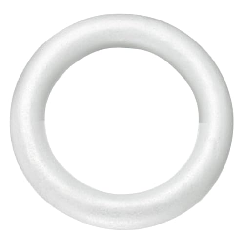 ULDIGI Schaumstoffring Kreis Unbemalt DIY Bastelkranz Basis für Weihnachtskranz Basteln Vielseitig Bemalbar Dekorationsring für Kreative Handwerksprojekte von ULDIGI