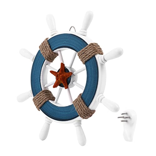 ULDIGI Schiffssteuerrad-ornament Hängendes Schiffssteuerrad Holz-wanddeko Im Mediterranen Stil Natürliche Dekoration ULDIGI Schiffssteuerrad-ornament Hängendes Schiffssteuerrad Holz-wanddeko Im Mediterranen Stil Natürliche Dekoration von ULDIGI