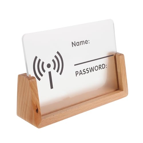 ULDIGI Transparentes Wifi Passwort Schild mit Acrylplatte und Buchenholzständer Freistehend Dekoratives Wlan Board für Zuhause Büro und Gästezimmer Einfach Beschriftbar und Vielseitig ULDIGI Transparentes Wifi Passwort Schild mit Acrylplatte und Buchenholzständer Freistehend Dekoratives Wlan Board für Zuhause Büro und Gästezimmer Einfach Beschriftbar und Vielseitig von ULDIGI
