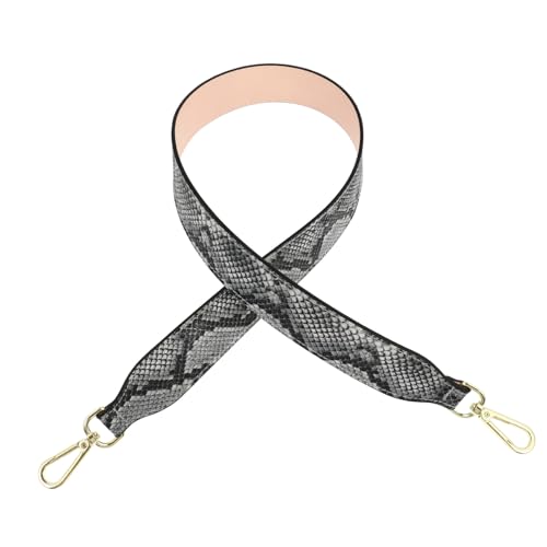 ULDIGI Verstellbarer Breiter Ledertaschengurt mit Schlangenhautmuster Echter Leder Ersatz tragegurt für Damen Crossbody Umhängetaschen Modisches DIY Accessoire für Vielseitigen Stil von ULDIGI