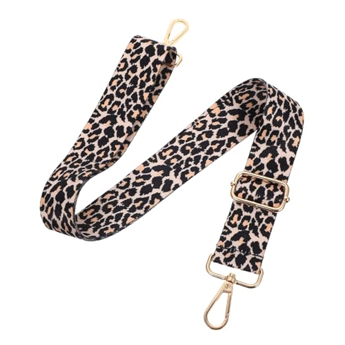 ULDIGI Verstellbarer Schultergurt Breiter Taschengurt Leopard Muster Strap DIY Zubehör für Handtaschen Ersatzriemen mit Metallkarabinern für Damen Tasche von ULDIGI