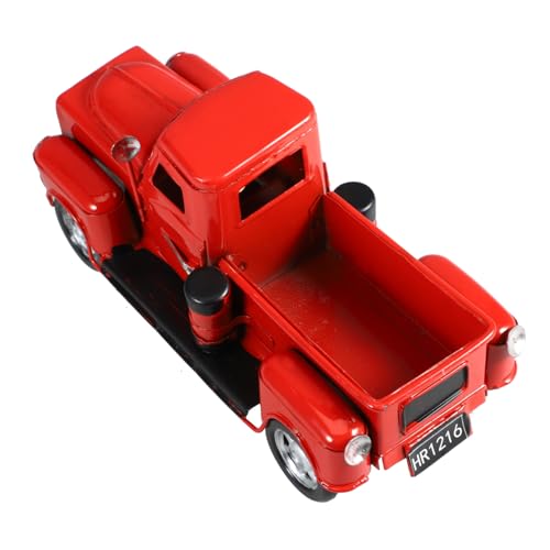 ULDIGI Vintage Modell Auto Dekoration aus für Zuhause Büro und Studentenwohnheim Retro Car Figurine Klassisches Design Rot Perfektes für Autoliebhaber und Sammler von ULDIGI