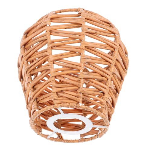 ULDIGI Vintage Rattan Lampenschirm Geflochtene Deckenleuchte Landhausstil Für Esszimmer Und Kücheninsel Robust Rustikale Pendelleuchte Im Japanischen Stil von ULDIGI