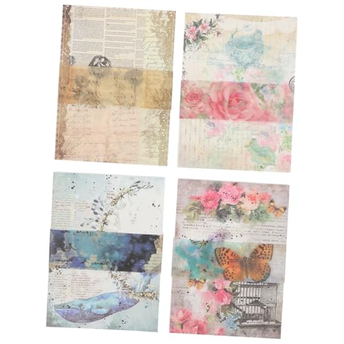 ULDIGI Vintage Scrapbooking Papier Dekoratives Bastelpapier für DIY Scrapbook Zubehör Ästhetisches Designpapier für Tagebuch Notizbuch Geschenkideen ULDIGI Vintage Scrapbooking Papier Dekoratives Bastelpapier für DIY Scrapbook Zubehör Ästhetisches Designpapier für Tagebuch Notizbuch Geschenkideen von ULDIGI