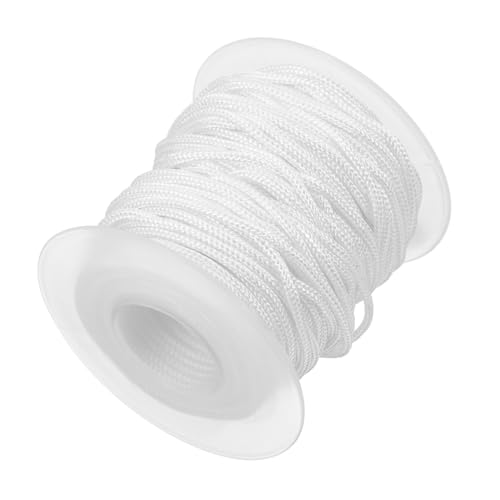 ULDIGI Weißes Langes Polyester Ersatzseil für Jalousien Flexibel Ersatzzugkordel für Fensterrollos Vielseitig Einsetzbar Strapazierfähig Passend für Gardinen und Vorhänge von ULDIGI