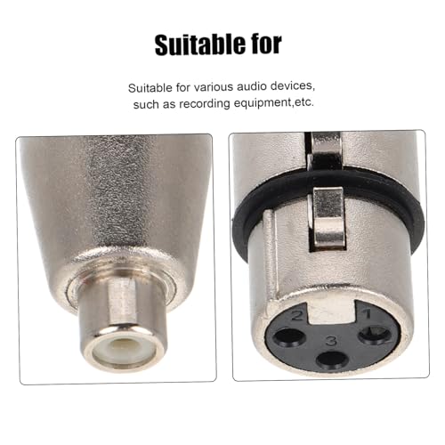 ULDIGI Zinklegierung Xlr Female Rca Female Adapter Audio Kabel Schnittstelle für Mikrofon Aufnahmegerät Stabile Verbindung Vielseitig Kompatibel Go Xlr Geeignet von ULDIGI