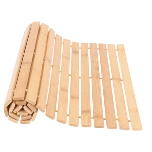 ULDIGI rutschfeste Holz badematte Anti rutsch Duschmatte mit Streifen Design Rutschfester Badezimmerfußmatte für Flur Schlafzimmer Büro Multifunktionale Tür Badezimmermatte von ULDIGI