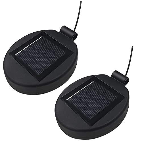2/4 Solar Blumenlichter Ersatz Top Solar Panel Laterne Deckel Lichter Ersatz Top Glühbirne Ersatzteil für Outdoor Flower Solar Lights Garden Patio Yard Pathway Party Holiday Dekoration (2 STÜCKE) von ULEMONDEE