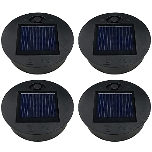 Ersatz-Solarzellen, perfekt für Outdoor-Laternenlichter, Zubehör im Garten (4 Stück Durchmesser oben 7 cm, innen 6,2 cm) von ULEMONDEE