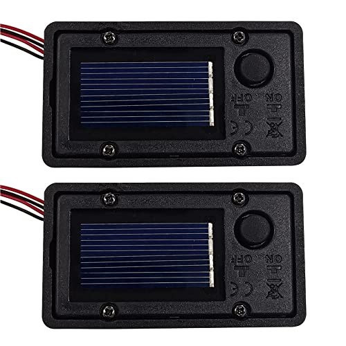 ULEMONDEE Solarlaterne oben Ersatzteile LED Solarpanel Laterne Deckel Glühbirne Zubehör Batteriebox für Outdoor Hängelaternen DIY Tischlicht Terrassendekor (2 Stück) von ULEMONDEE