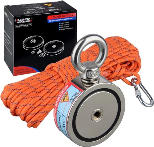 ULIBERMAGNET Super starke doppelseitige Angelmagnete, kombiniert 240KG, Starter Starter-Set mit Neodym-Magneten, für Magnetangeln und Schatzsuche unter Wasser.. von ULIBERMAGNET