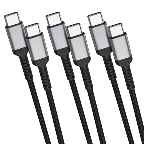 ULIFTUS USB C auf USB C Kable 1M [3Pack], Nylon Ladekabel USB C 60W USB Typ C Schnellladekabel compatibel für iPhone 15/ 15Pro Max, Samsung GalaxyS23 S22 S21, iPad Pro/Air, Huawei, Pixel von ULIFTUS