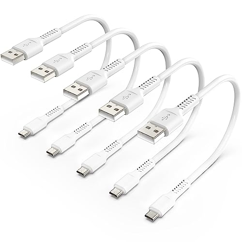30cm Micro USB Kabel Kurz [5Stück], USB 2.0 Typ A auf Micro USB Ladekabel und Datenkabel Micro B Schnellladekabe Kompatible mit Samsung Galaxy S7 S6 Note 5, Huawei, Nexus, Kindle, Xbox, PS4 von ULIFTUS