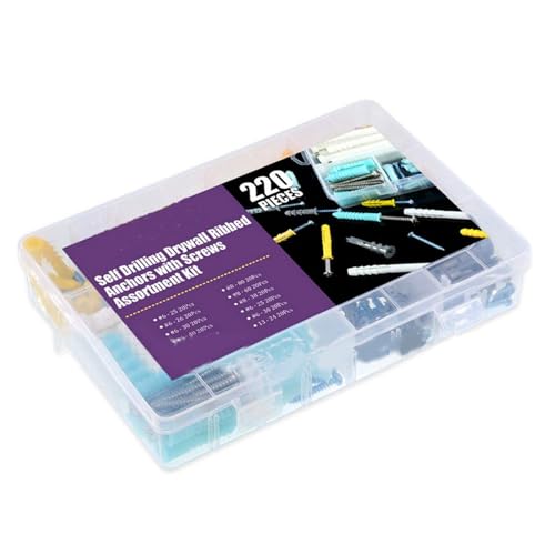 220pcs Wandstopfen Und Schrauben Set Trockenbauwände Und Wandschrauben Kunststoffausdehnung Trockenbaustecker Set 220pcs Wandstopfen Und Schrauben Set Trockenbauwände Und Wandschrauben Kunststoffausdehnung Trockenbaustecker Set von ULIJTH