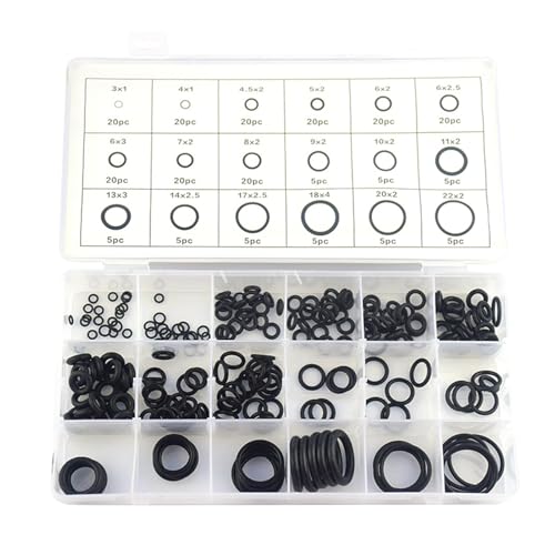 225pcs Black Gummi Sortierte O Ringe Kit Versiegelungsringe Für Maschinenanschlüsse Sanitär Und Auto Reparaturwerkzeug Schnelle Reparatur Elektrisch 225pcs Black Gummi Sortierte O Ringe Kit Versiegelungsringe Für Maschinenanschlüsse Sanitär Und Auto Reparaturwerkzeug Schnelle Reparatur Elektrisch von ULIJTH