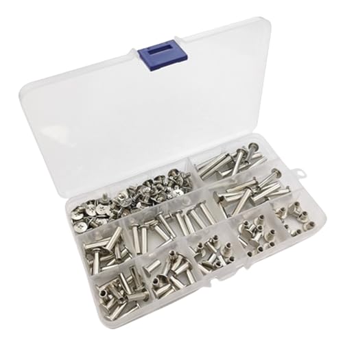 90 Sets Schrauben Edelstähle Post Bindungsschraube Ledernieten Sortierte Schraubennieten Für Lederdekorationen Schrauben Korrosionsbeständige Hardware 90 Sets Schrauben Edelstähle Post Bindungsschraube Ledernieten Sortierte Schraubennieten Für Lederdekorationen Schrauben Korrosionsbeständige Hardware von ULIJTH