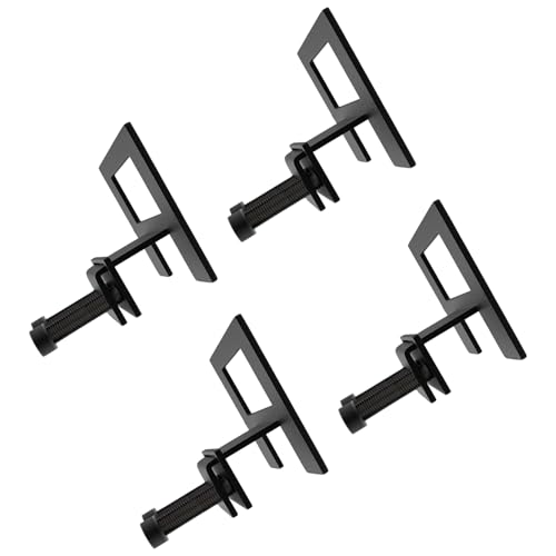 Generisches Bettrahmen-Stabilisator-Set, Metallhalterungen ohne Werkzeug erforderlich, beschädigungsresistente Unterlage für Bodenarten, Bettgestellhalterungen für Holzböden, 4 Stück von ULIJTH