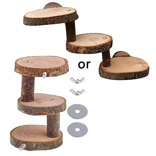 Hamsterleiter aus Holz, 3/5 Schichten, Hängebrücke, Klettertreppe, Sitzstangen, Käfig, Haustierspielzeug, Hamsterleiter, Brücke, Treppe von ULIJTH